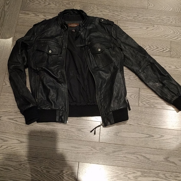 Danier Other - Black genuine leather jacket by Danier